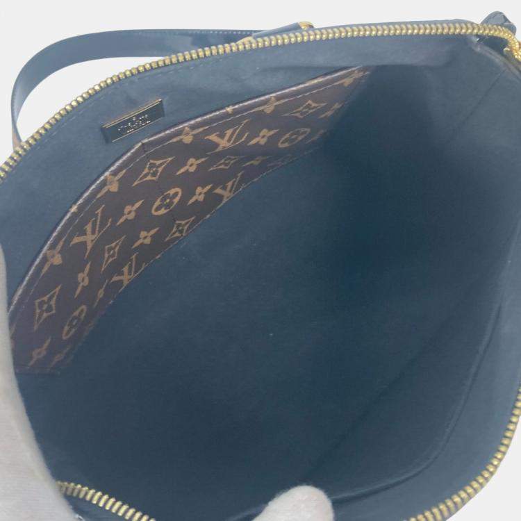 Pre Owned Louis Vuitton Vernis Tote Miroir Handbag Patent Leather/Monogram Canvas Noir Black