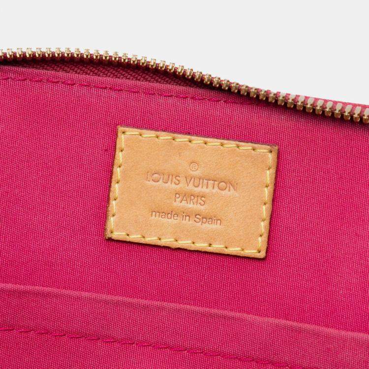 Pre Owned Louis Vuitton Red Monogram Vernis Alma BB