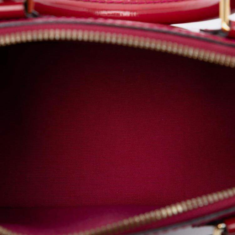 Pre Owned Louis Vuitton Red Monogram Vernis Alma BB