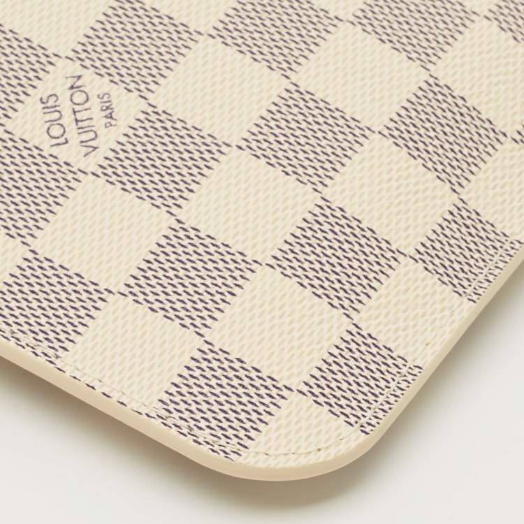 مملوكة مسبقًا Louis Vuitton Neverfull Damier Azur Canvas Pouch
