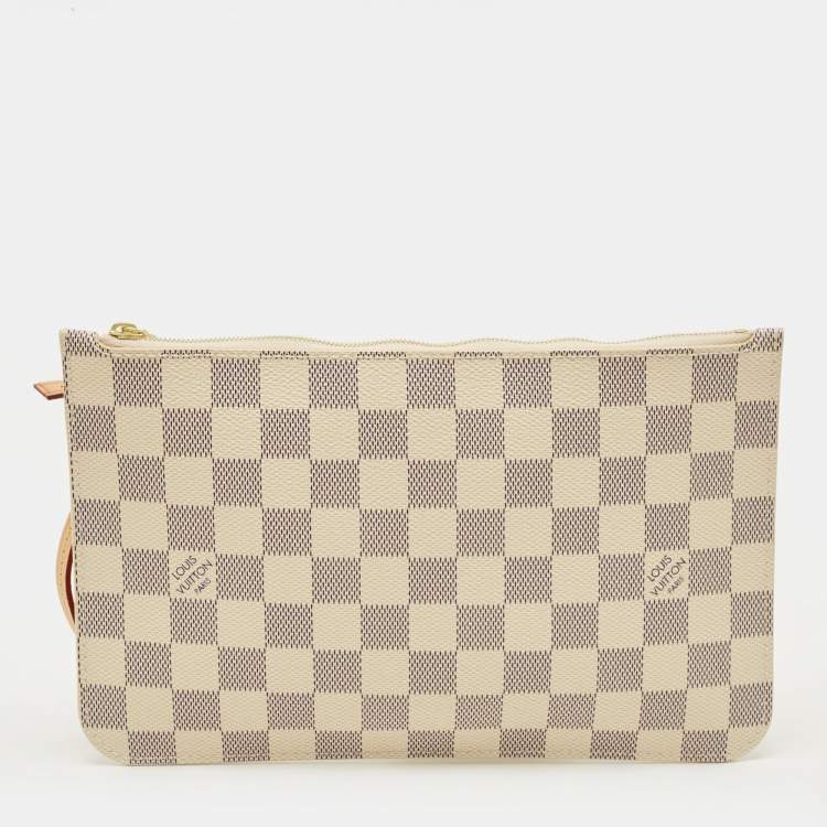 مملوكة مسبقًا Louis Vuitton Neverfull Damier Azur Canvas Pouch