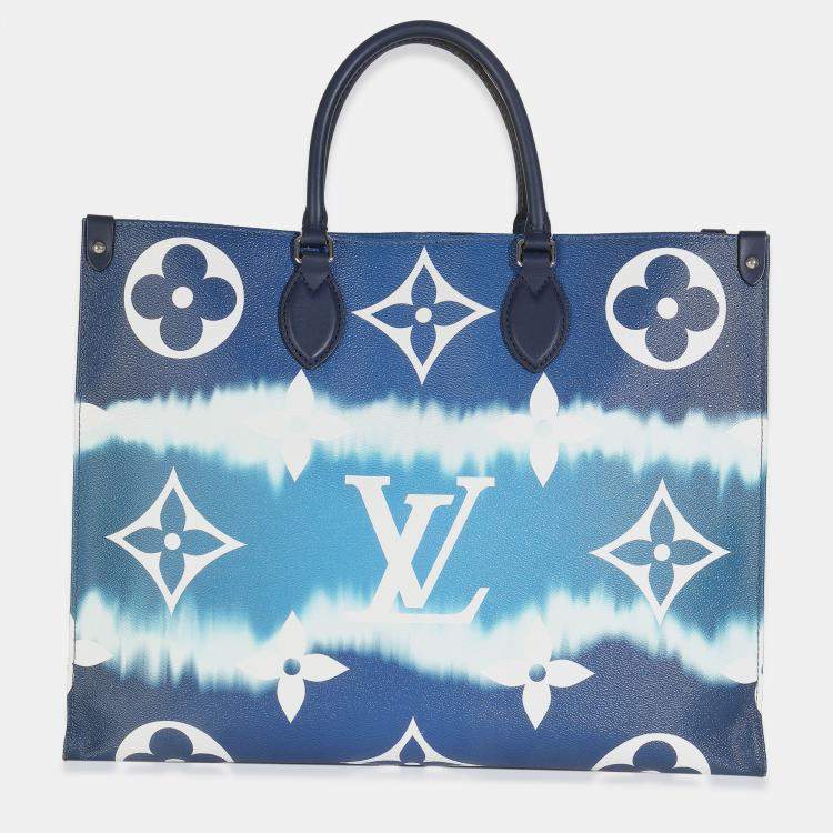 Pre Owned Louis Vuitton Blue Monogram Escale Canvas Onthego GM