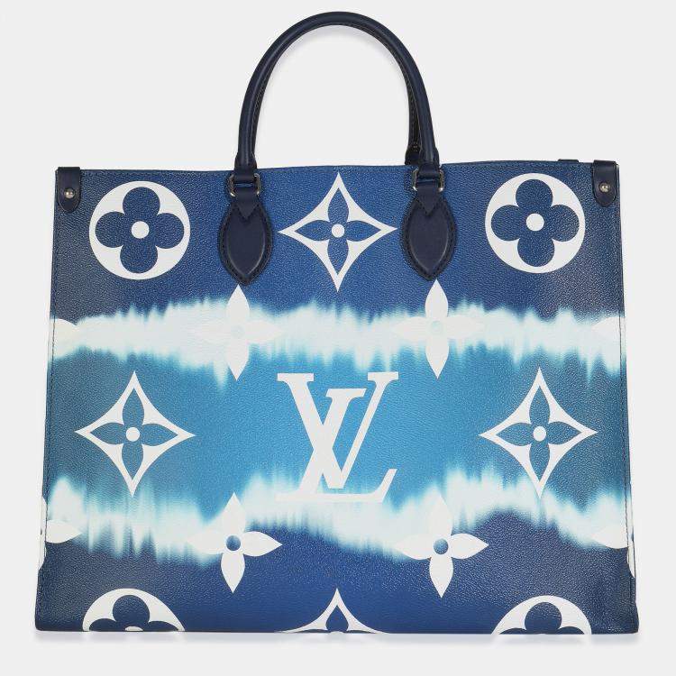 Pre Owned Louis Vuitton Blue Monogram Escale Canvas Onthego GM