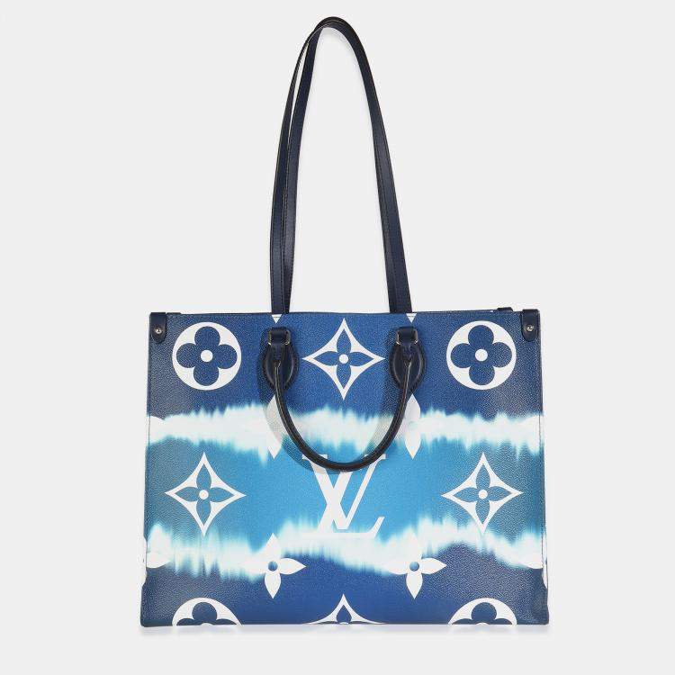 Pre Owned Louis Vuitton Blue Monogram Escale Canvas Onthego GM