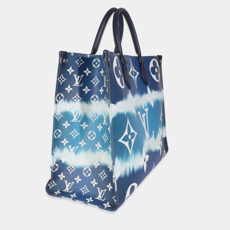 Pre Owned Louis Vuitton Blue Monogram Escale Canvas Onthego GM
