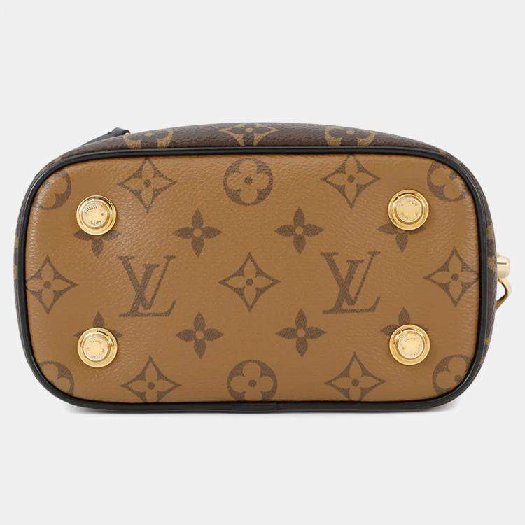 Pre Owned Louis Vuitton Vanity Nv Noir Monogram Monogram Reverse Canvas Size PM