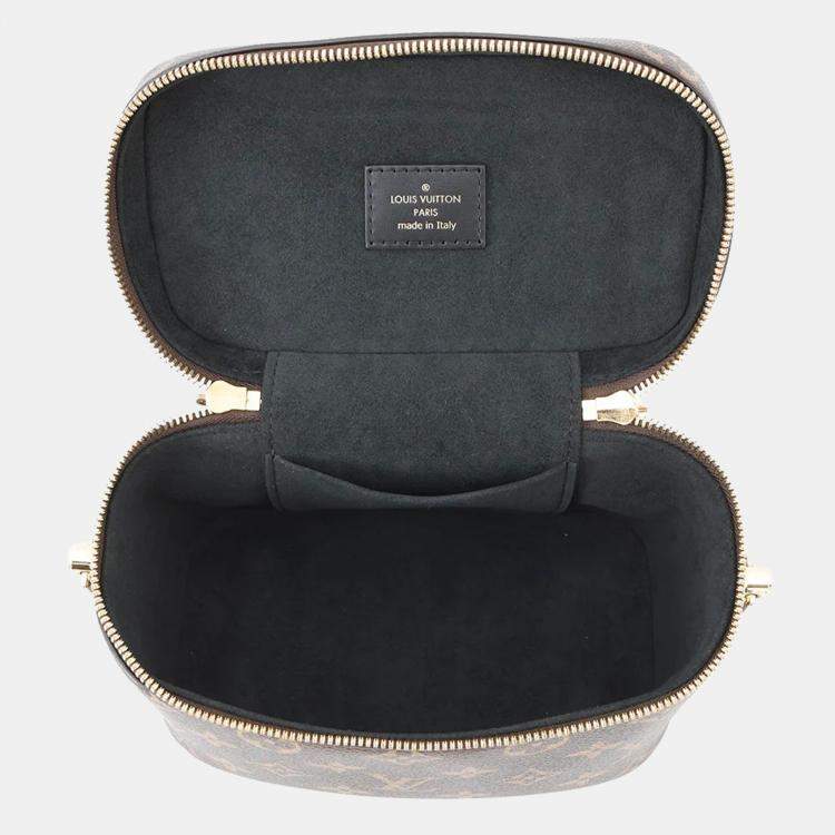 Pre Owned Louis Vuitton Vanity Nv Noir Monogram Monogram Reverse Canvas Size PM