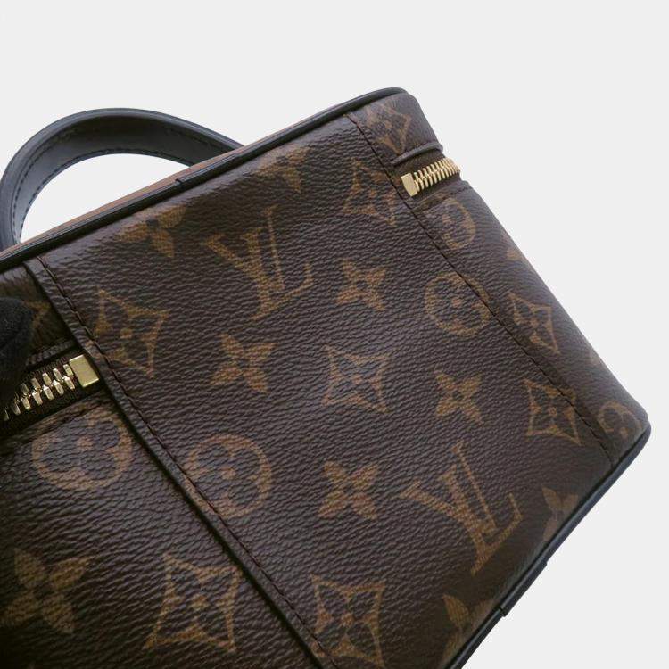 Pre Owned Louis Vuitton Vanity Nv Noir Monogram Monogram Reverse Canvas Size PM
