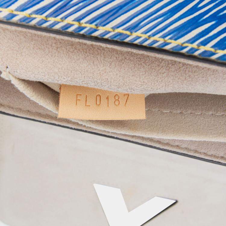 Pre Owned Louis Vuitton Blue Epi Denim Studded Twist MM