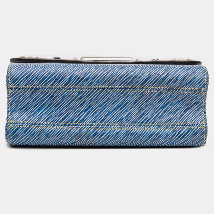 Pre Owned Louis Vuitton Blue Epi Denim Studded Twist MM