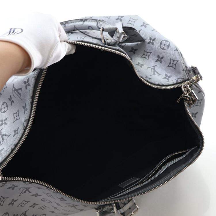 Pre Owned Louis Vuitton Monogram Shadow Metallic Keepall Bandouliere 50