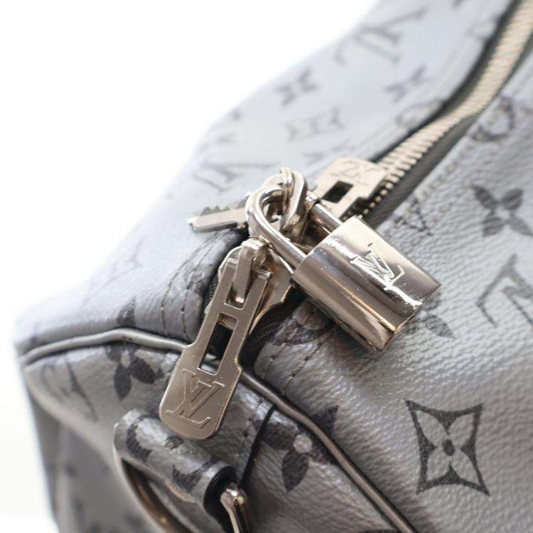 Pre Owned Louis Vuitton Monogram Shadow Metallic Keepall Bandouliere 50