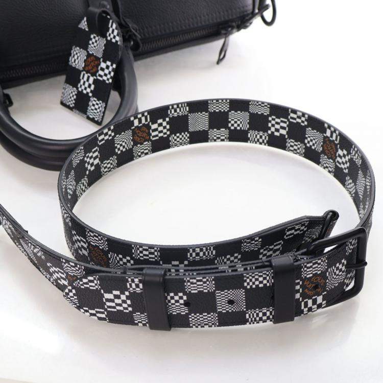 Pre Owned Louis Vuitton Black Damier Distorted Keepall Bandouliere 40