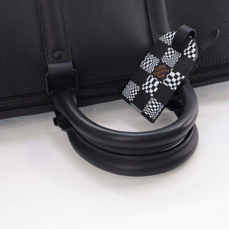 Pre Owned Louis Vuitton Black Damier Distorted Keepall Bandouliere 40