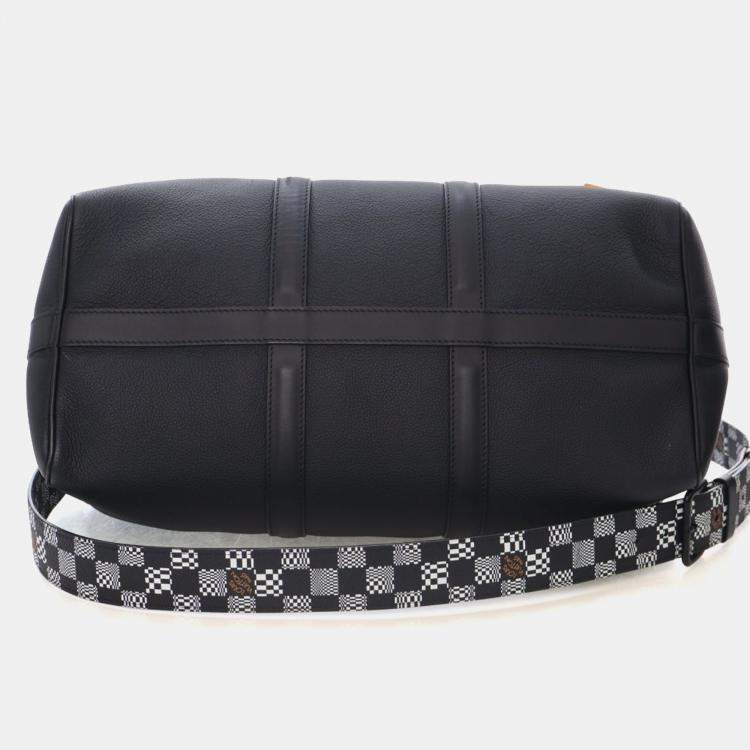 Pre Owned Louis Vuitton Black Damier Distorted Keepall Bandouliere 40