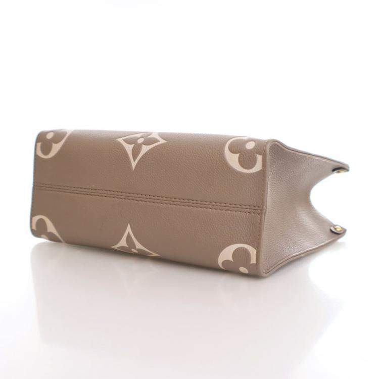 Pre Owned Louis Vuitton Beige Monogram Empreinte Giant OnTheGo PM