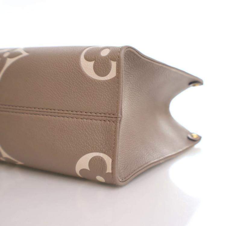 Pre Owned Louis Vuitton Beige Monogram Empreinte Giant OnTheGo PM