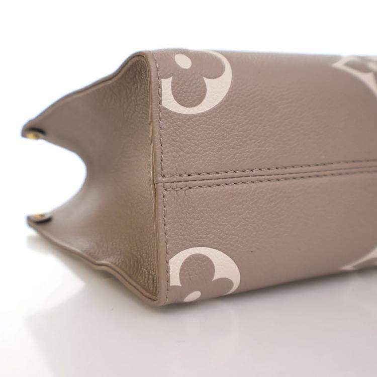 Pre Owned Louis Vuitton Beige Monogram Empreinte Giant OnTheGo PM