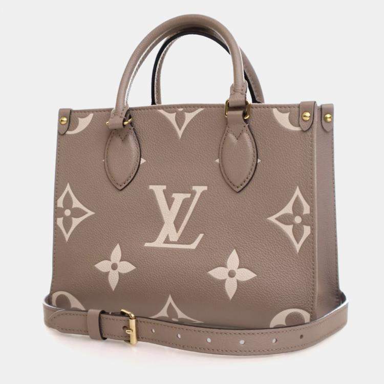 Pre Owned Louis Vuitton Beige Monogram Empreinte Giant OnTheGo PM