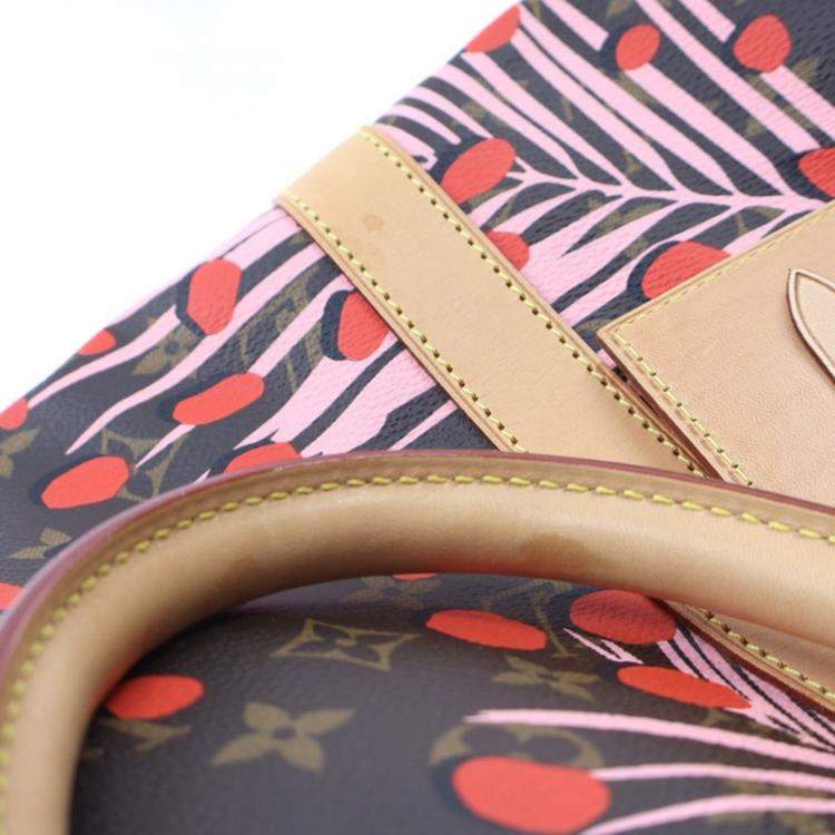 Pre Owned Louis Vuitton Monogram Keepall Limited Edition Jungle Dots