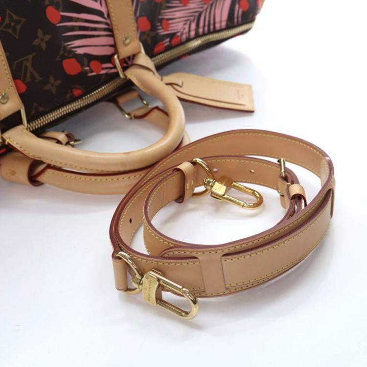 Pre Owned Louis Vuitton Monogram Keepall Limited Edition Jungle Dots