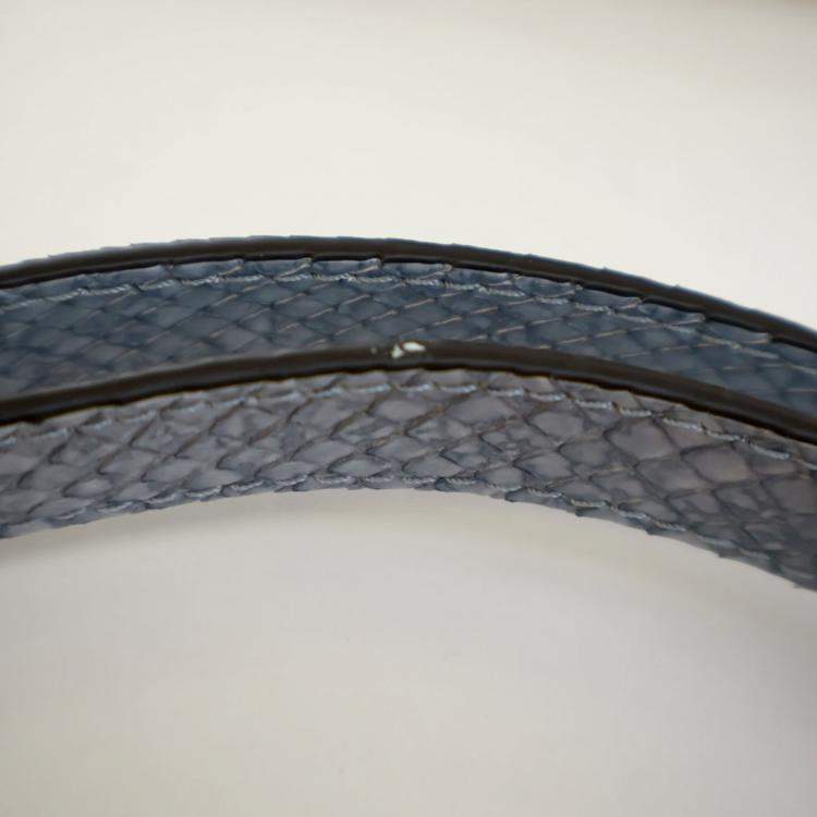 Pre Owned Louis Vuitton Blue Python Capucines BB