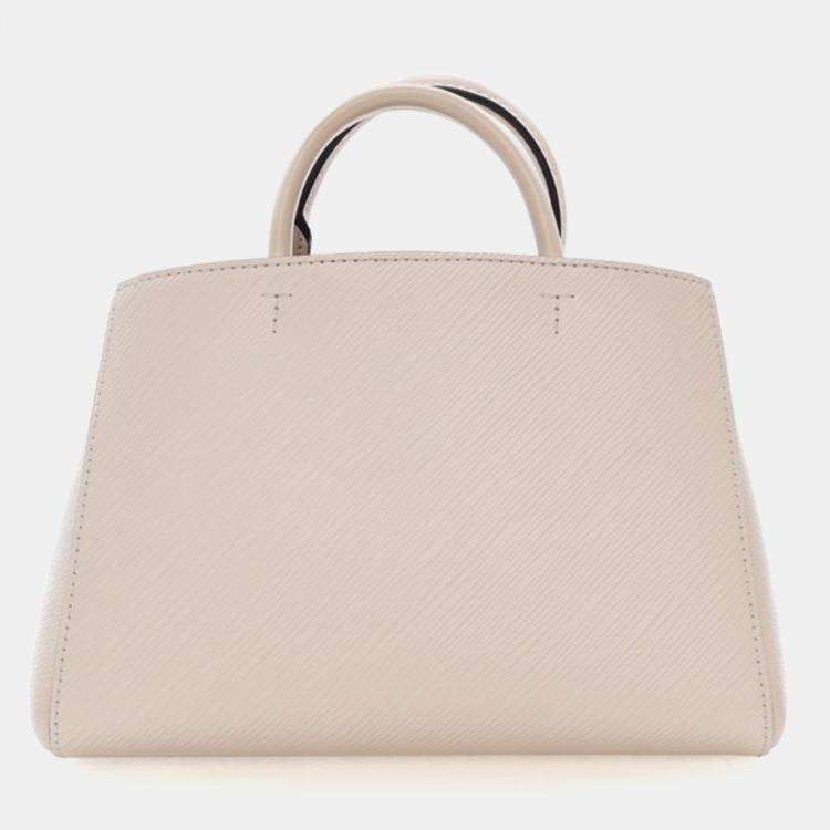 Pre Owned Louis Vuitton White Epi Marelle Tote BB