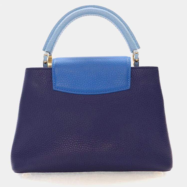 Pre Owned Louis Vuitton Blue Taurillon Capucines BB