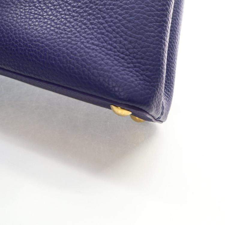 Pre Owned Louis Vuitton Blue Taurillon Capucines BB