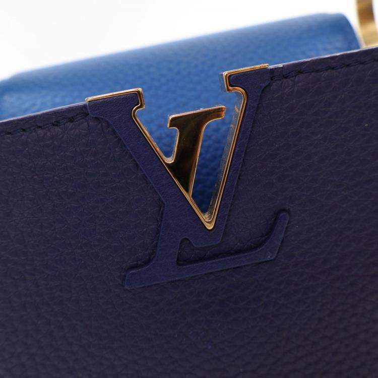 Pre Owned Louis Vuitton Blue Taurillon Capucines BB