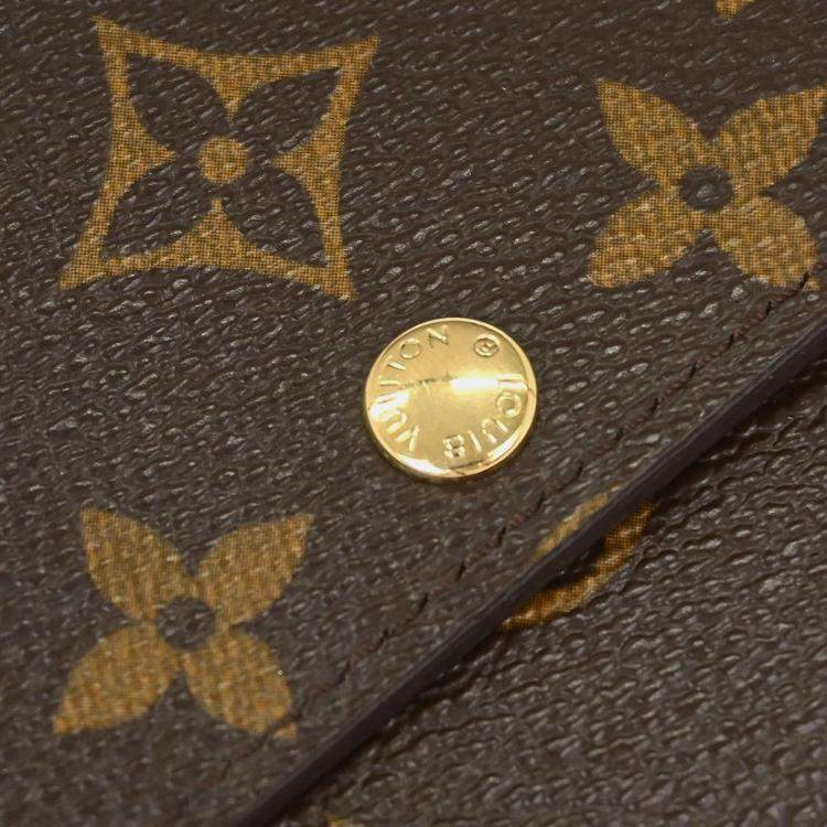 Pre Owned Louis Vuitton Monogram Groom Portefeuille Sarah Wallet
