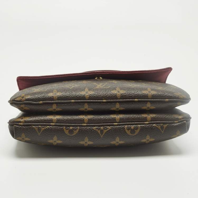 Pre Owned Louis Vuitton Twinset Aurore Monogram Canvas and Leather Bag