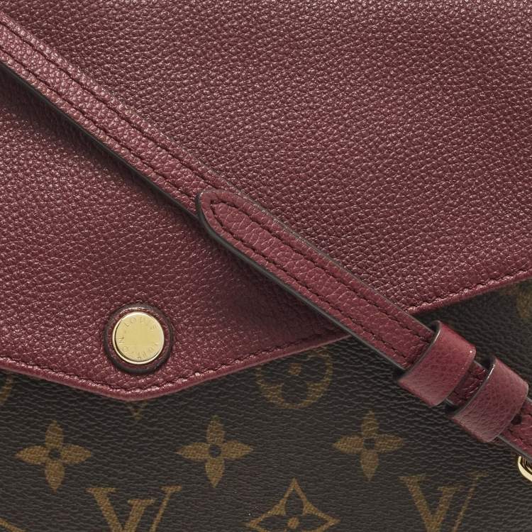 Pre Owned Louis Vuitton Twinset Aurore Monogram Canvas and Leather Bag