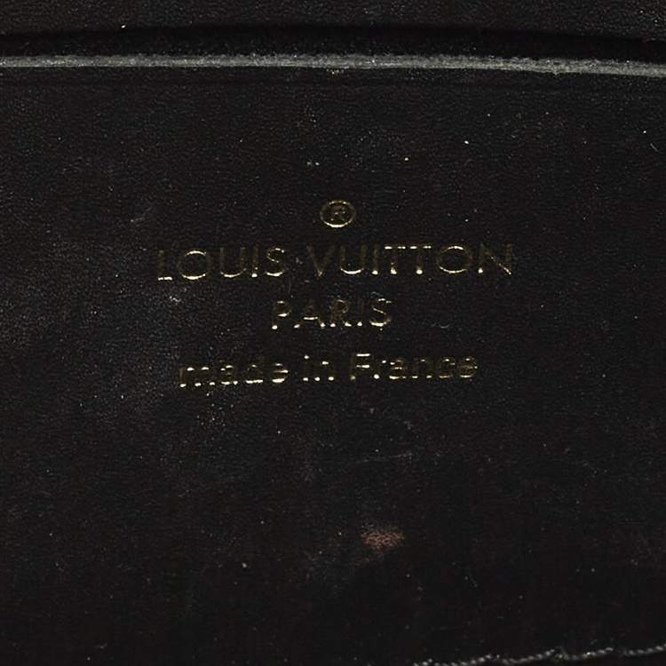Pre Owned Louis Vuitton Since 1854 Dauphine Black/White Canvas Wallet On Chain