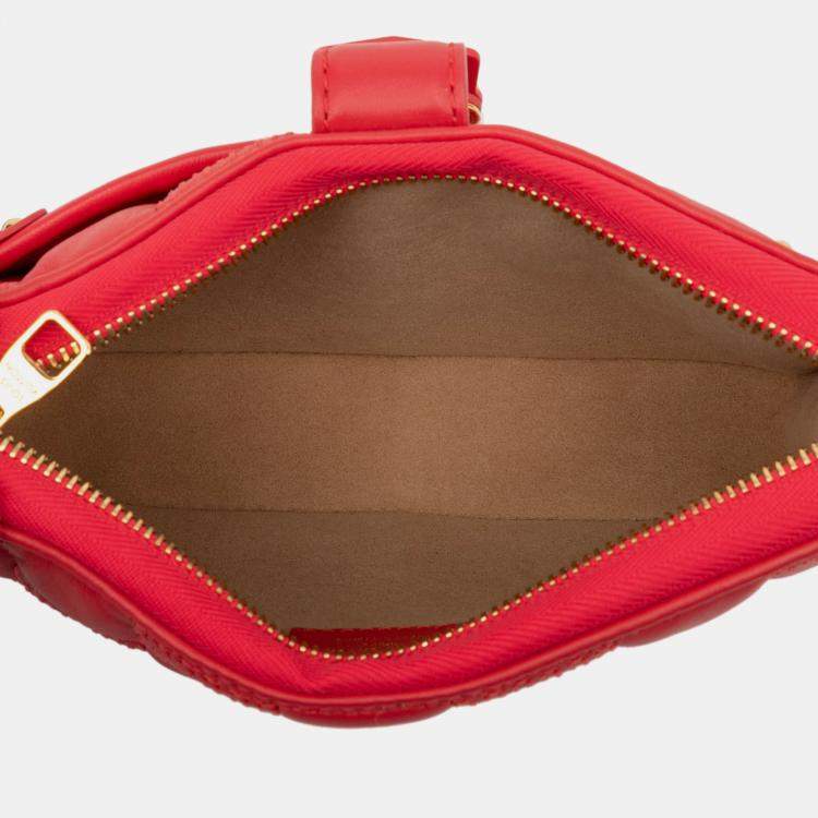 Pre Owned Louis Vuitton Pink Damier Quilt Lambskin Troca Pochette