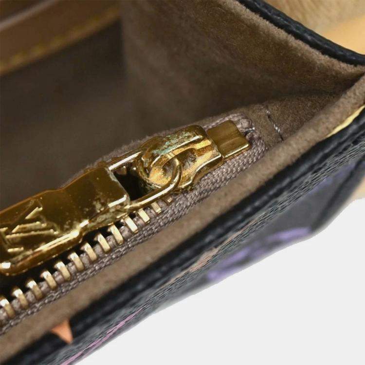 Pre Owned Louis Vuitton Black Monogram Multicolor Pochette Courtney