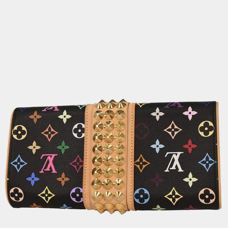 Pre Owned Louis Vuitton Black Monogram Multicolor Pochette Courtney