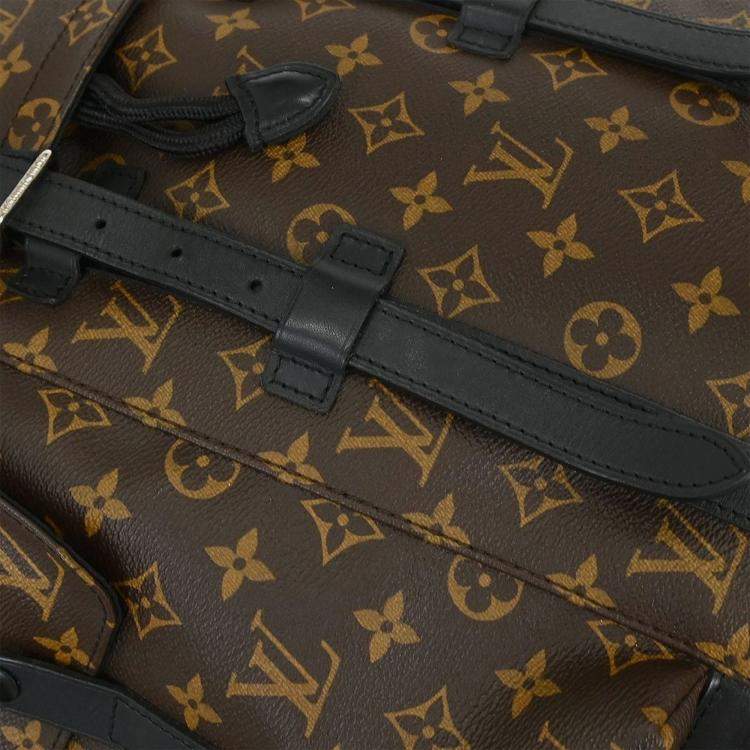 Pre Owned Louis Vuitton Monogram Macassar Christopher PM Backpack