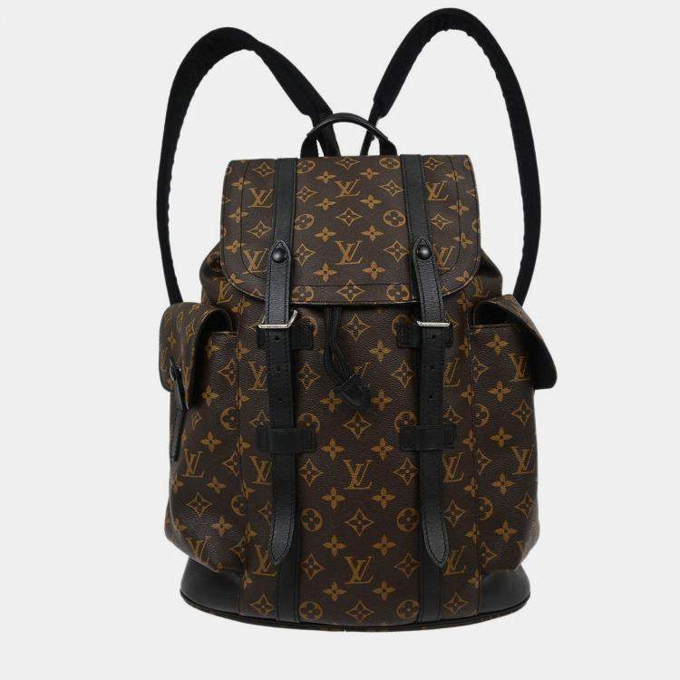 Pre Owned Louis Vuitton Monogram Macassar Christopher PM Backpack