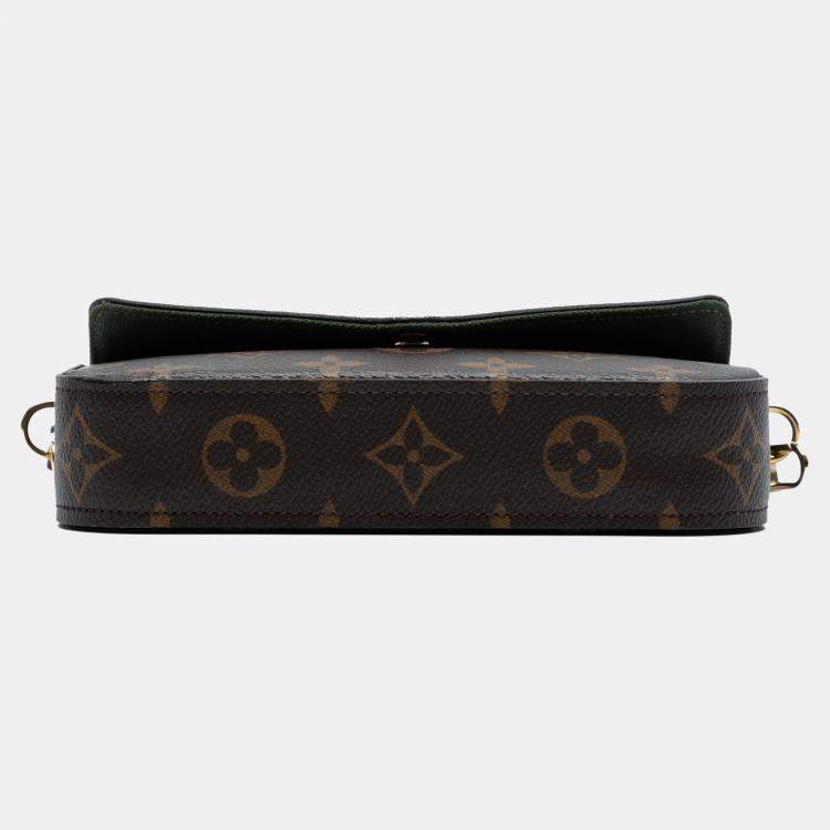 Pre Owned Louis Vuitton Brown Monogram Felicie Strap And Go