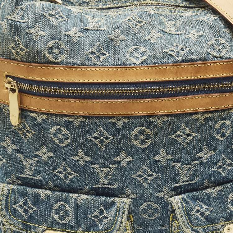 Pre Owned Louis Vuitton Baggy GM Blue Monogram Denim Bag