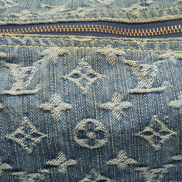 Pre Owned Louis Vuitton Baggy GM Blue Monogram Denim Bag