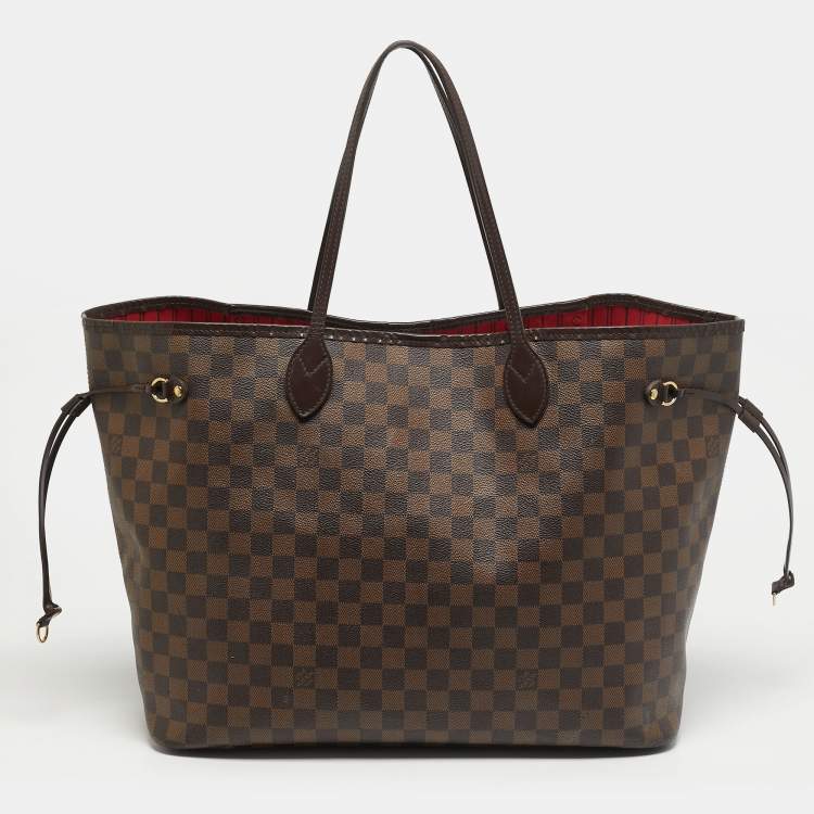 Pre Owned Louis Vuitton Damier Ebene Canvas Neverfull GM Bag