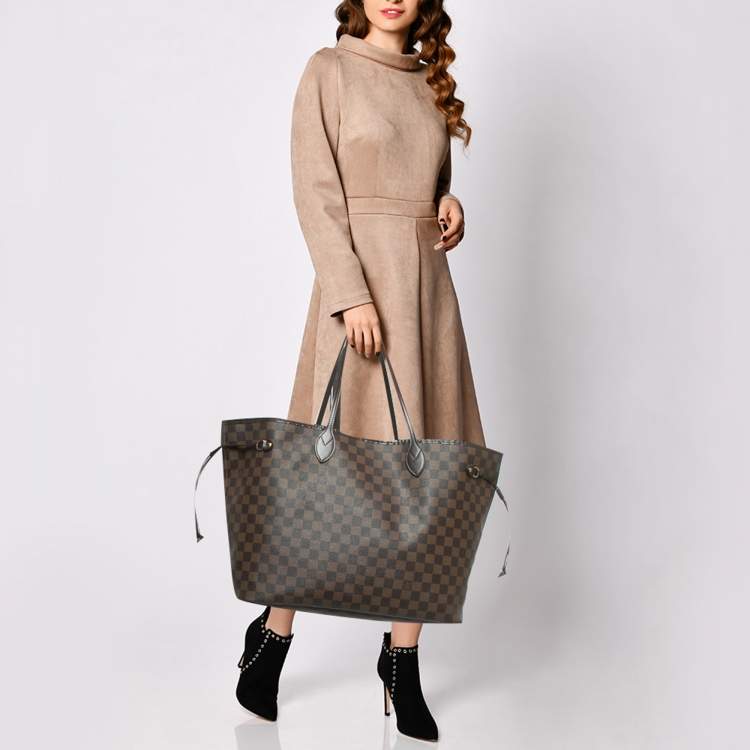Pre Owned Louis Vuitton Damier Ebene Canvas Neverfull GM Bag