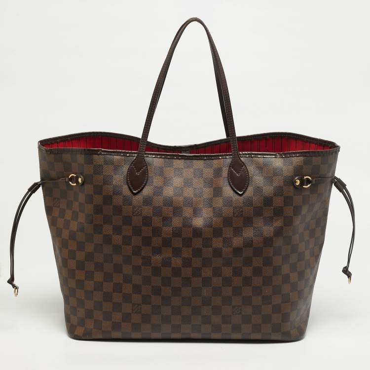 Pre Owned Louis Vuitton Damier Ebene Canvas Neverfull GM Bag