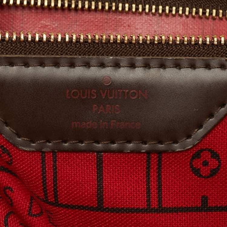 Pre Owned Louis Vuitton Damier Ebene Canvas Neverfull GM Bag