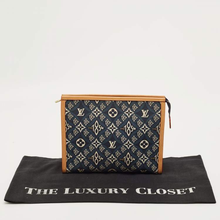 Pre Owned Louis Vuitton Toiletry Blue Since 1854 Canvas Pouch