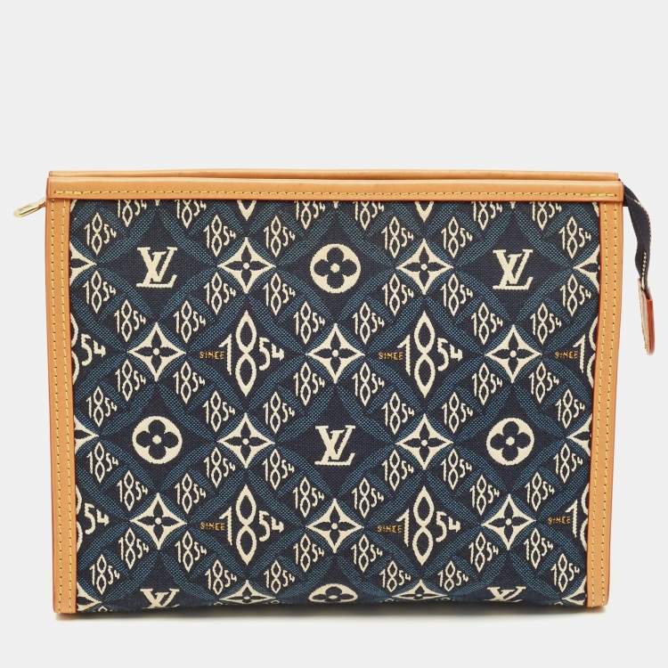 Pre Owned Louis Vuitton Toiletry Blue Since 1854 Canvas Pouch