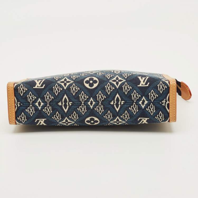 Pre Owned Louis Vuitton Toiletry Blue Since 1854 Canvas Pouch