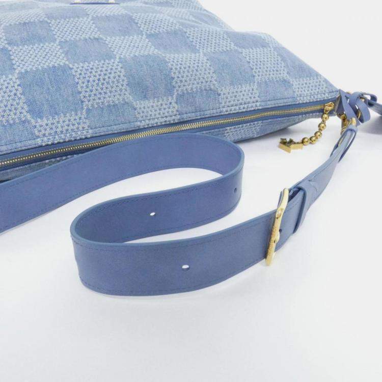 Pre Owned Louis Vuitton Damier Denim 3D Vagabond Bobo Shoulder Bag